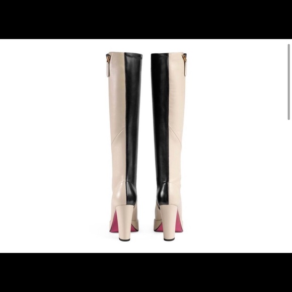 Gucci Agon Leather Platform Knee Boots size 6 - Picture 3 of 6